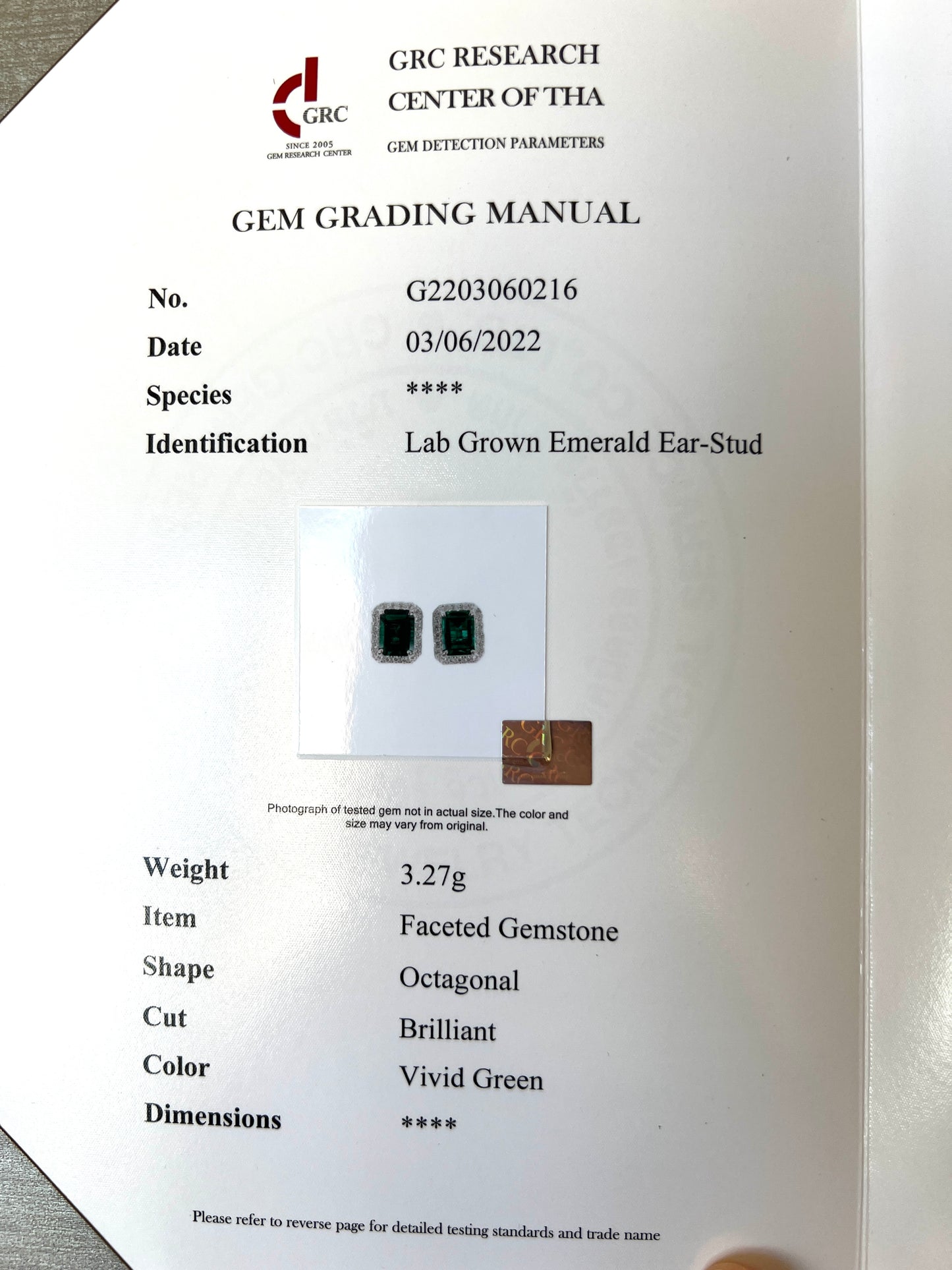 2 Carat Mini Green Lab-Created Emerald Halo Earring Minimalism Style May Birthstone Gift For Her