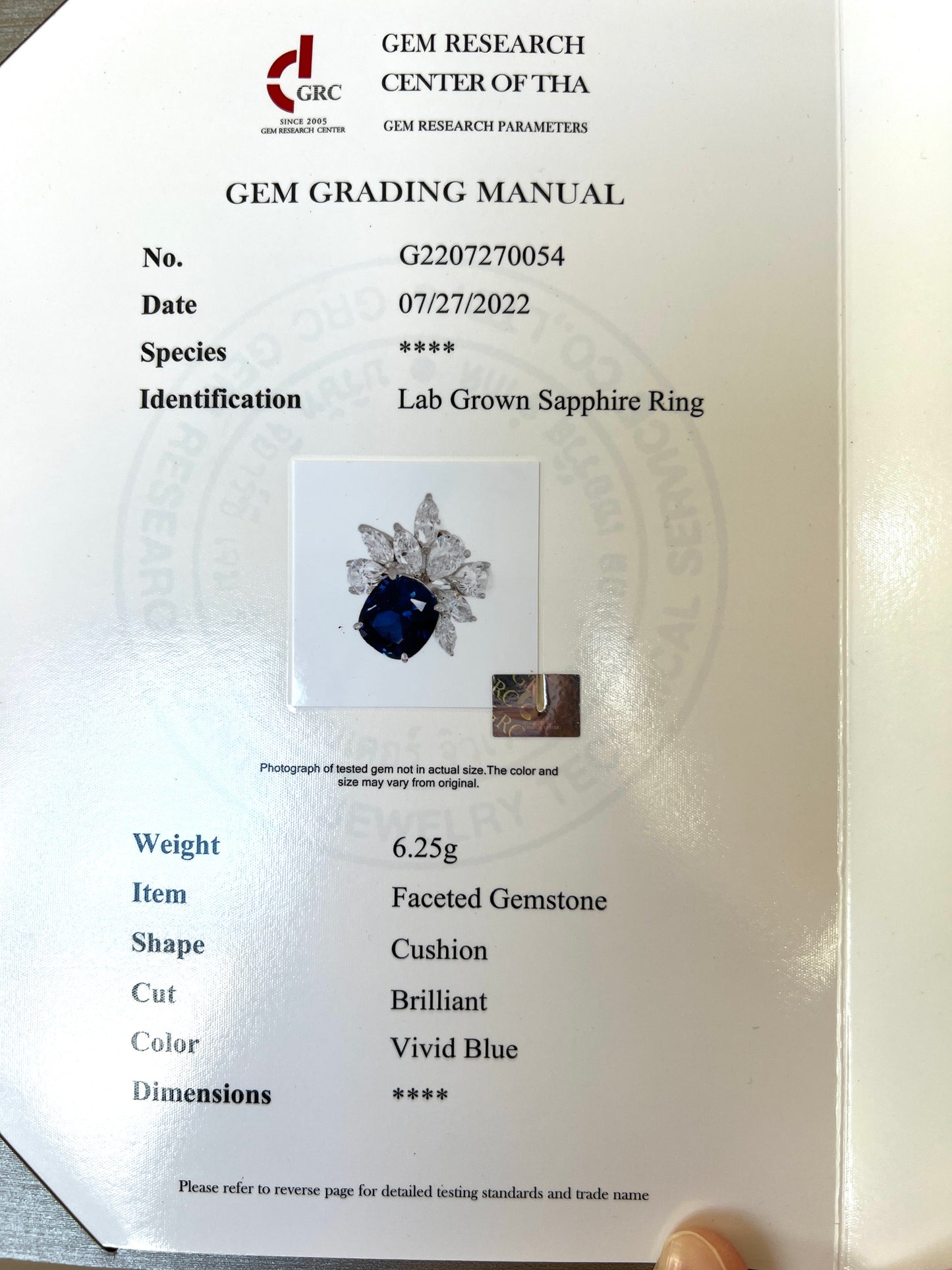 4 Carat Genuine Lab-Grown Blue Sapphire Cushion Cut Ring | Luxury Halo Engagement Ring Best Sept Birthstone Gift For Her