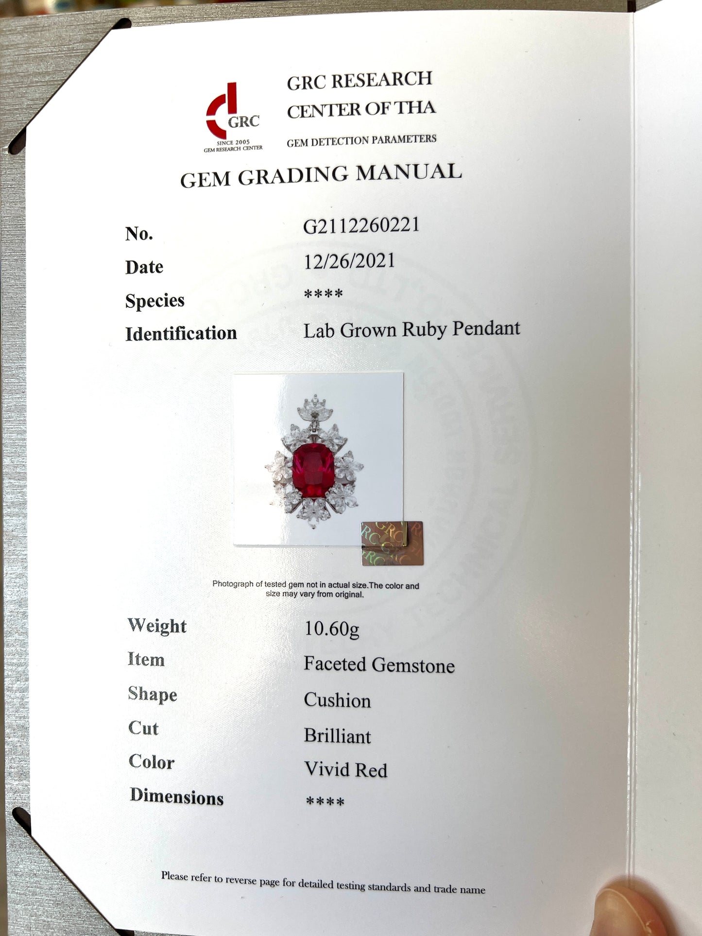 5 Carat Genuine Lab-Grown Red Ruby Cushion Cut Necklace | Luxury Halo Pendant Best Gift For Her