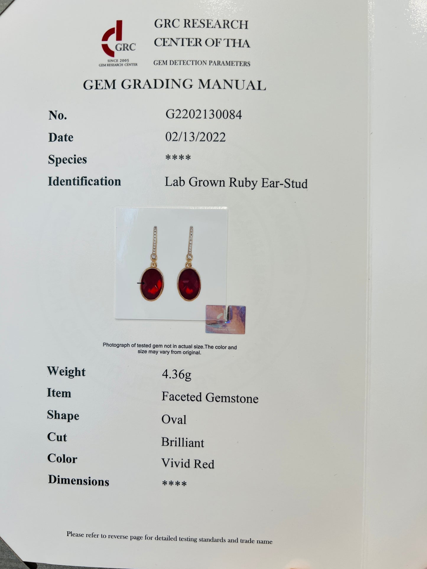 2 Carat Genuine Lab Created Red Ruby Oval Shape Tassel Earring Luxury July Birthstone Gift