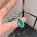 BLUE PARAIBA TOURMALINE JEWELRY SET Magnificent Lucky Leaf Earring Art Deco Style Exotic Neon Vivid Blue Color & Glow Ice Blue Color Jewelry Set